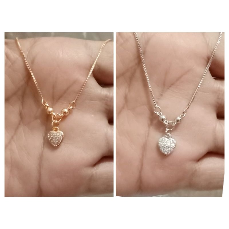 RJJ123. Kalung xuping anak anak lapis emas dgn mata zircon ukuran 35 cm