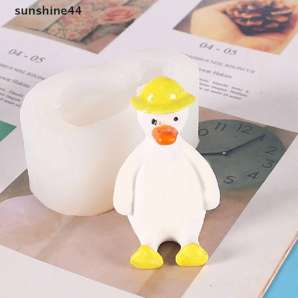 Sunshine Cetakan Silikon Bentuk Bebek Lucu Untuk Coklat / Gypsum DIY