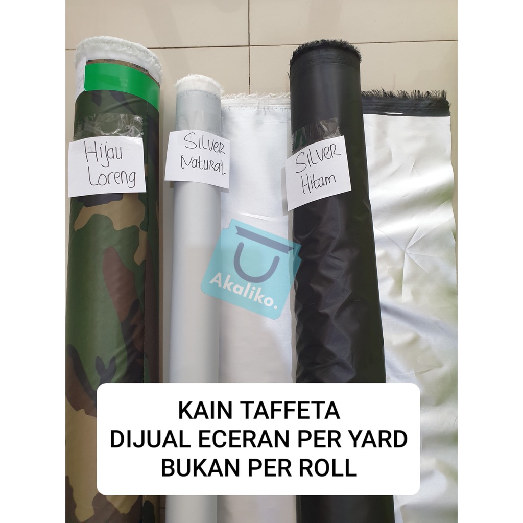 [ECERAN PER YARD] Kain Parasut Taffeta Import Waterproof Rajutan 210T / Kain Parasut Anti Air 210T