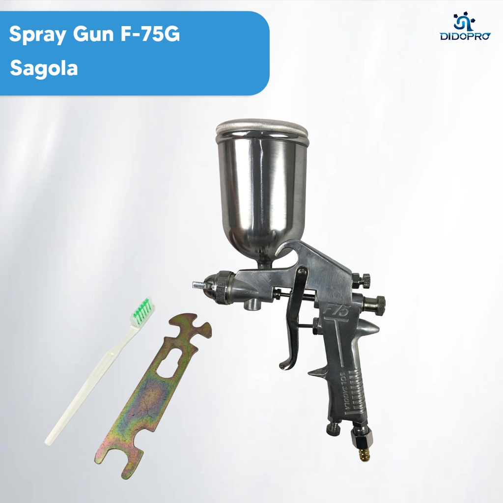 Semprotan Cat Spray Gun SAGOLA SPOT F75G Tabung Atas