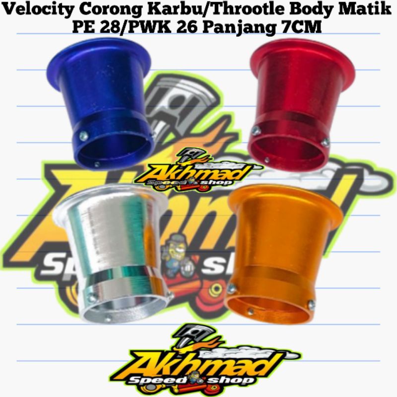 Velocity corong karbu PE 28 pwl 28 pwk 28 ukuran panjang 7cm full cnc Velocity karbu