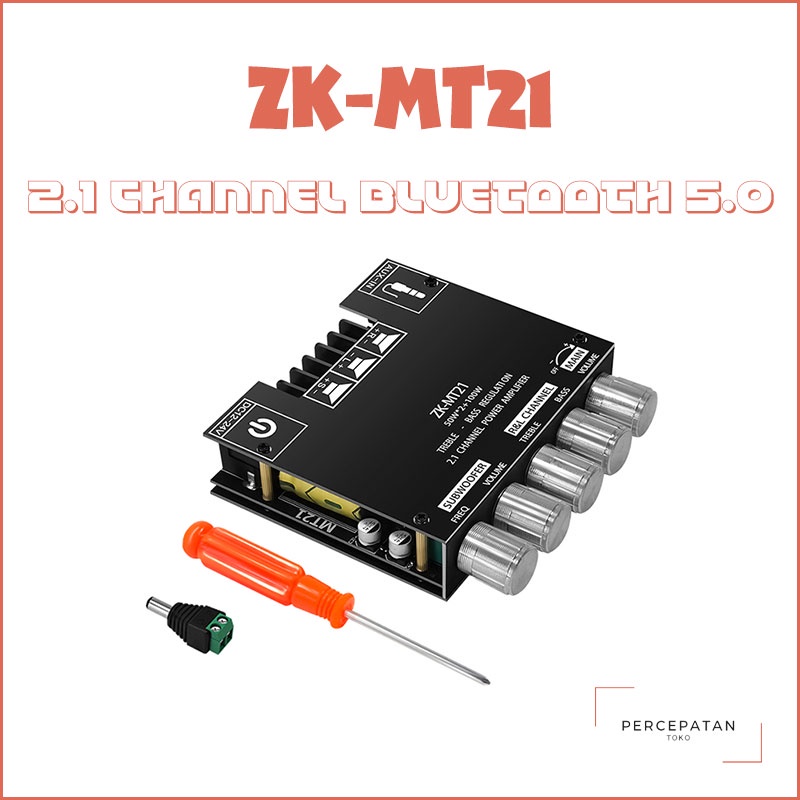 【ZK-MT21】 2.1 channel bluetooth modul penguat daya digital daya tinggi 50W * 2 + 100W nada tinggi dan rendah super subwoofer