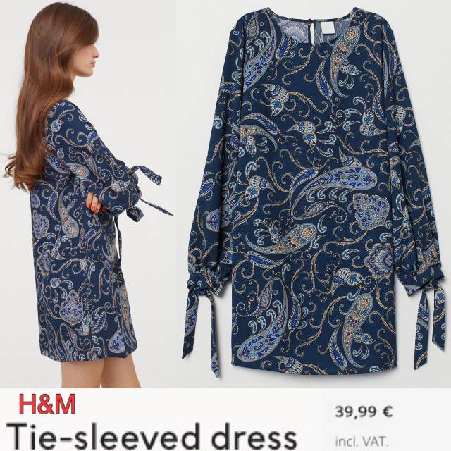 HM dress with tie sleeves