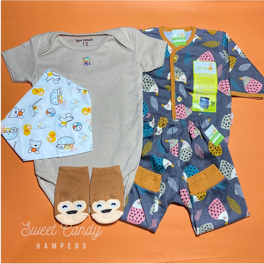 Hampers bayi | hampers velvet | unisex | kado murah | newborn baby gift set |libby-1