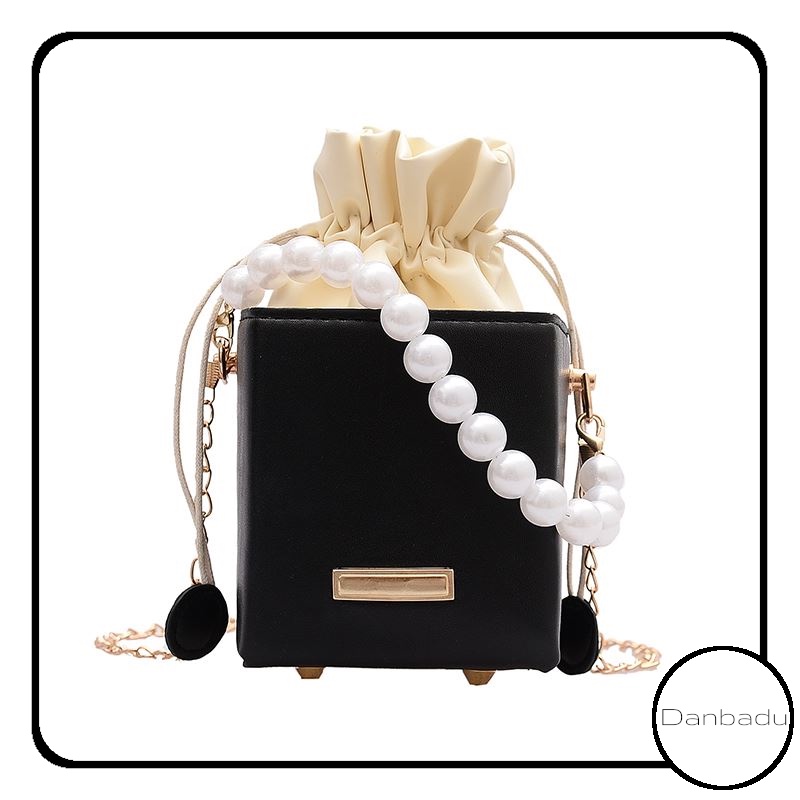 Tas Selempang Mini Serut Kubus Mutiara Wanita