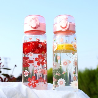  Botol  Air  Minum Portable Simple Fresh Gambar  Bunga Sakura 