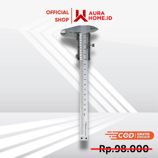 Jangka Sorong Vernier Caliper Micrometer 15CM / Jangka Sorong Sigmat Sketmat  Penggaris Analog Calip