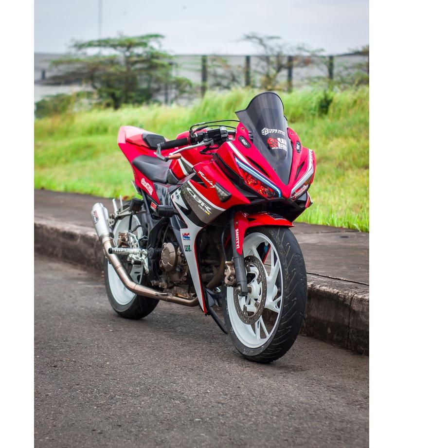팝 Visor windshield double buble CBR 150R K45G facelift full jenong  LIST KARET edisi tahun 2016 2017