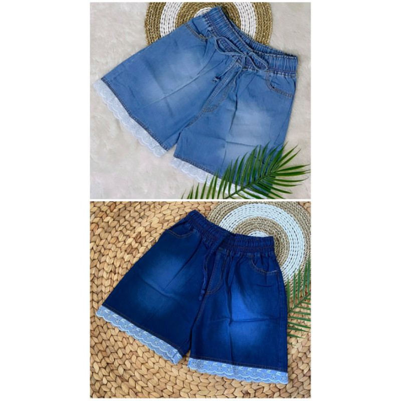 DARBOSS FASHION - CELANA PENDEK JEANS RENDA HOTPANTS