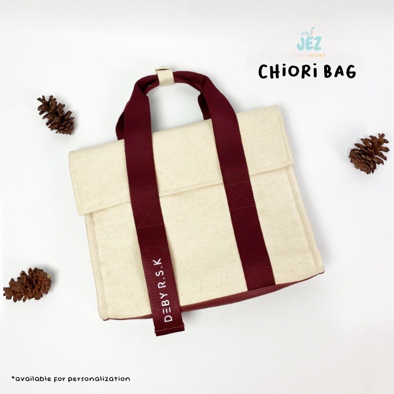 TAS CUSTOM NAMA - CHIORI BAG // MEINHART tas kanvas korea kekinian trending travel diaper tas kerja