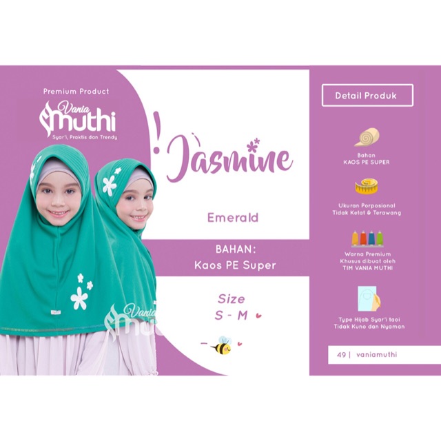 Hijab Anak Vania muthi Jasmine