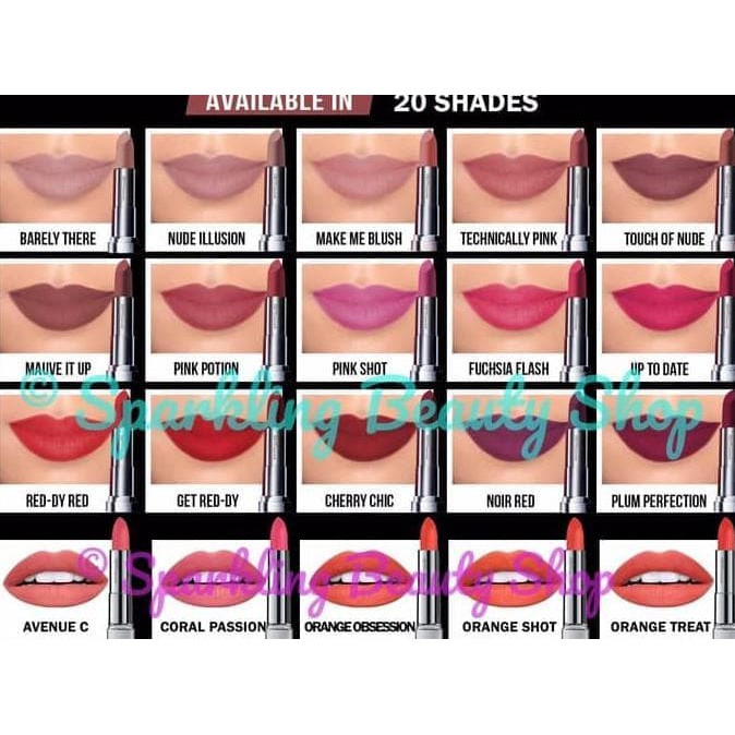 Lipstick Maybelline Powder Matte Lipstik Maybeline The Powder Mattes