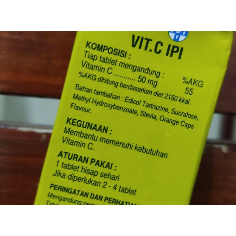 Vitamin C Ipi Botol 45 + 90 TABLET / Tablet Isap / Vitamin Anak / Dewasa / Rasa Jeruk