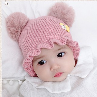 TP24-100% ALSI IMPORT Topi Rajut Kupluk Anak Bayi Perempuan-Pink dasty