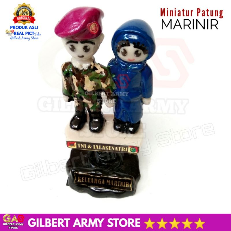 Miniatur Patung Marinir GILBERT ARMY STORE Pajangan Dashboard Mobil Unik Lucu Keren Tni Jalasenatri Pasangan Couple Romantis