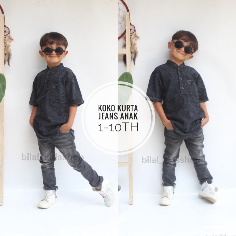 BAJU KEMEJA KOKO JEANS ANAK 1-7 TAHUN