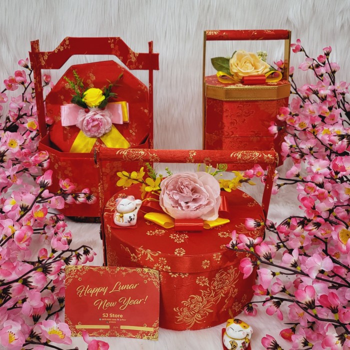 

Paket box dekorasi sakura hampers imlek cny parcel kado kue kering 130 - No. 3...