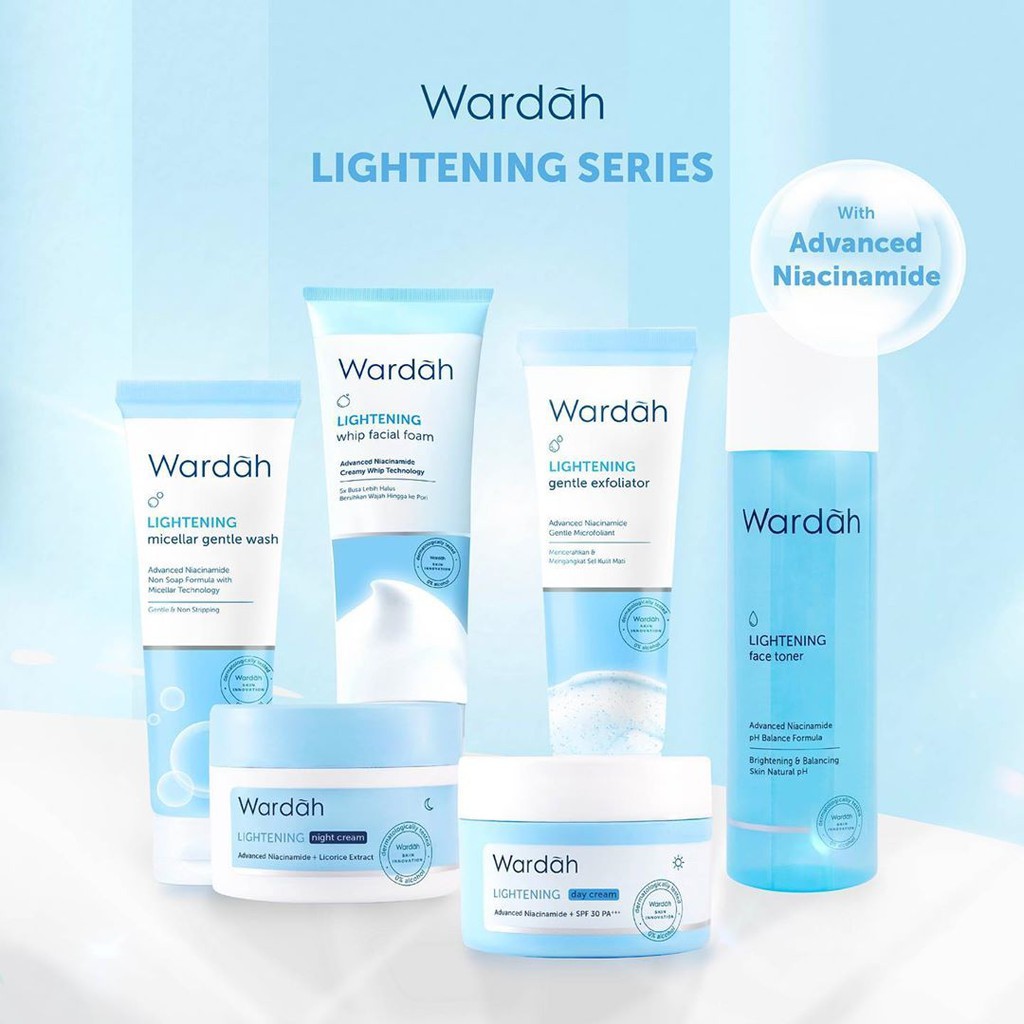 Wardah Lightening Series Face Toner dan Milk Cleanser pembersih wajah
