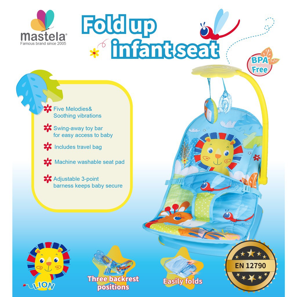 Infant Seat/ NEW Baby Bather /Bouncer Tempat Duduk Bayi Mastela /Space Baby-INFT BIRU MSTL