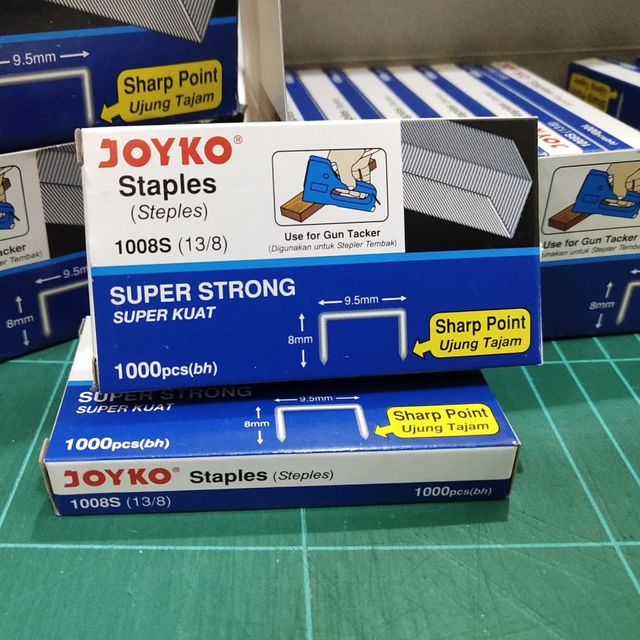 Isi Stapler Staples Tembak Gun Tacker Joyko 1008S (13/8) 8mm