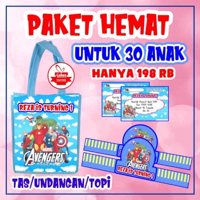 

Tas ultah / tas souvenir / tas custom / paket ultah / souvenir ultah
