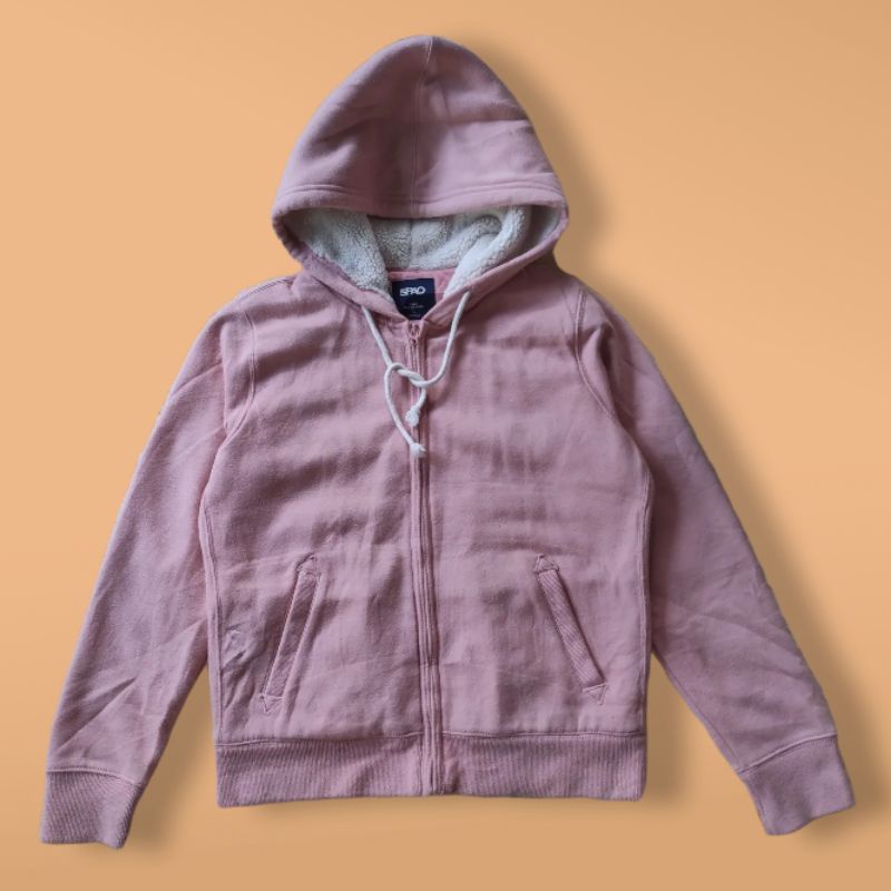 Jaket Hoodie Sherpa SPAO