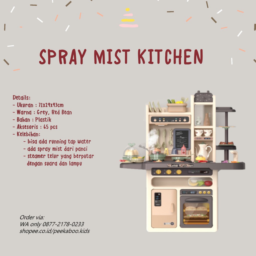 Jual Spraying Mist Kitchen / Kitchen Set Uap Ukuran Jumbo 65pcs