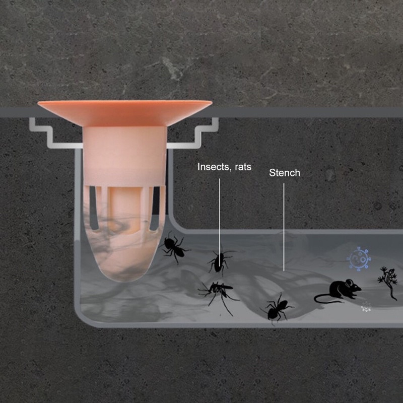 Floor drain Saringan got silicon Anti Bau Murah V2A-Tutup Pecegah Kecoa tikus serangga Saluran air trap afur avur pembuangan buangan air wc Kamar mandi plastik silikon