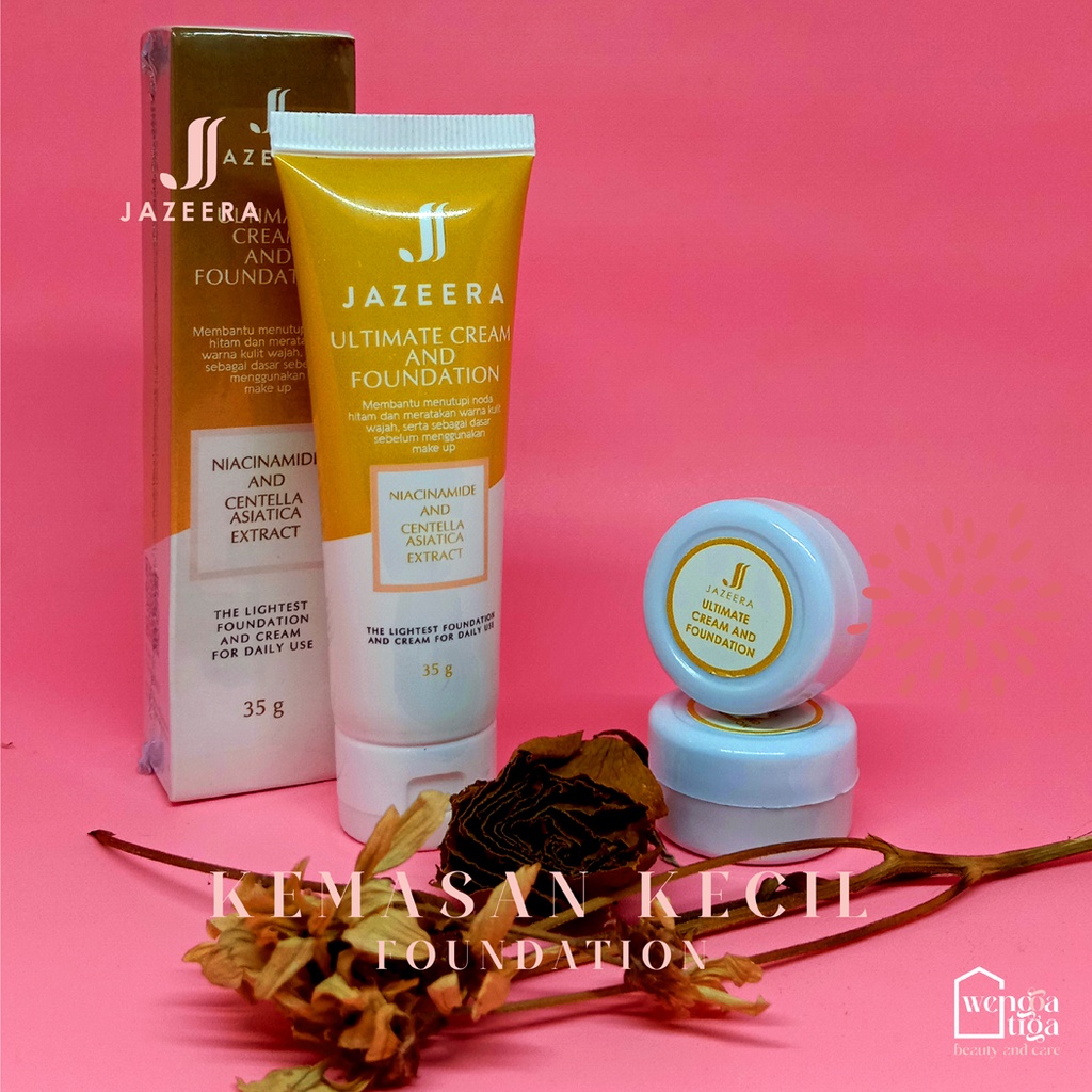 Jazeera Ultimate Cream and Foundation | Kemasan Pot Kecil Landasan Ulin