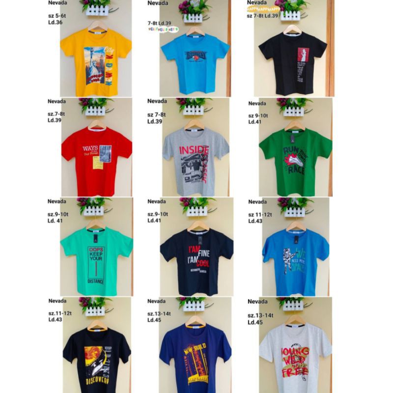 Kaos anak Nevada Aeroboys | Kaos anak cowok | Nevada junior