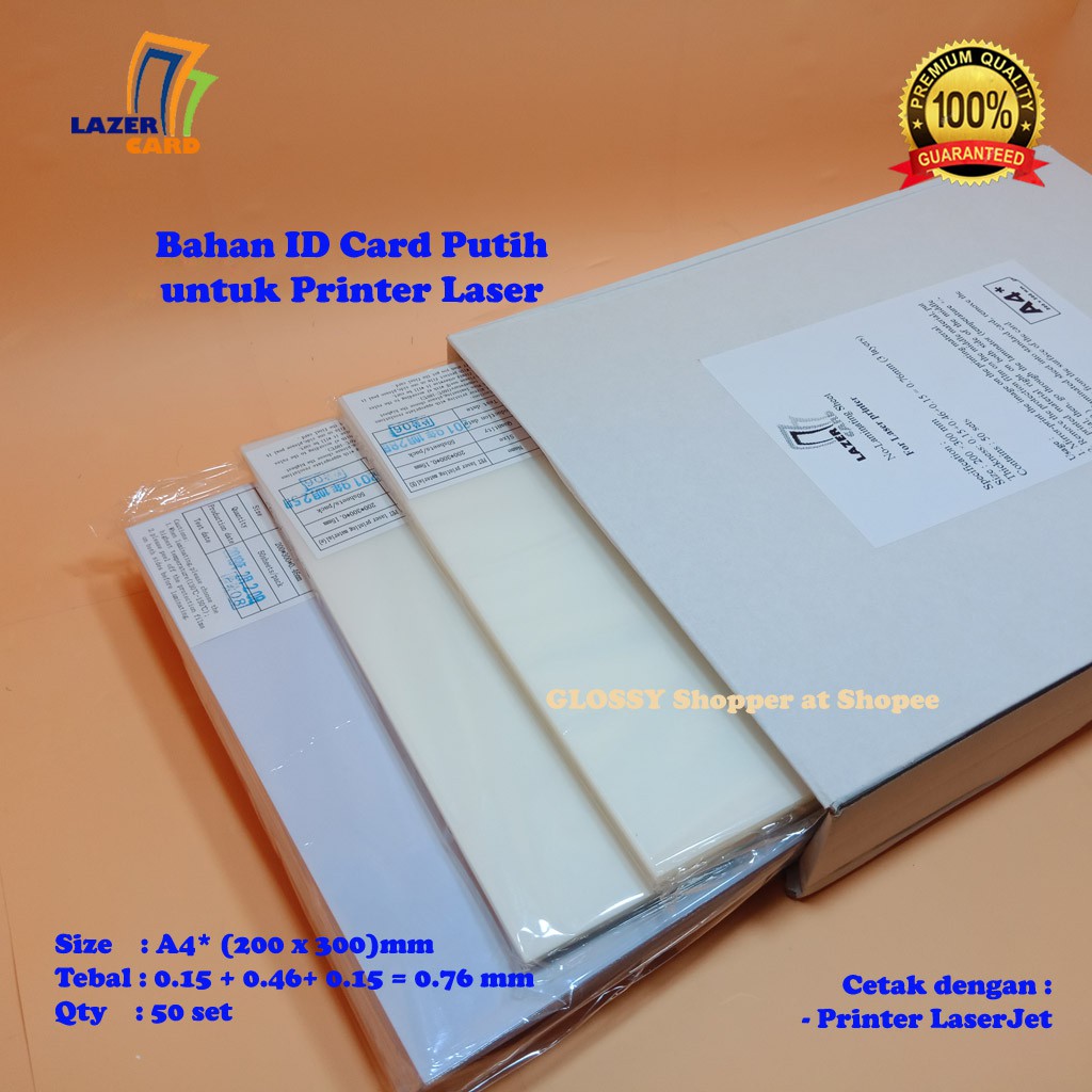

Bahan PVC ID Card Laser A4