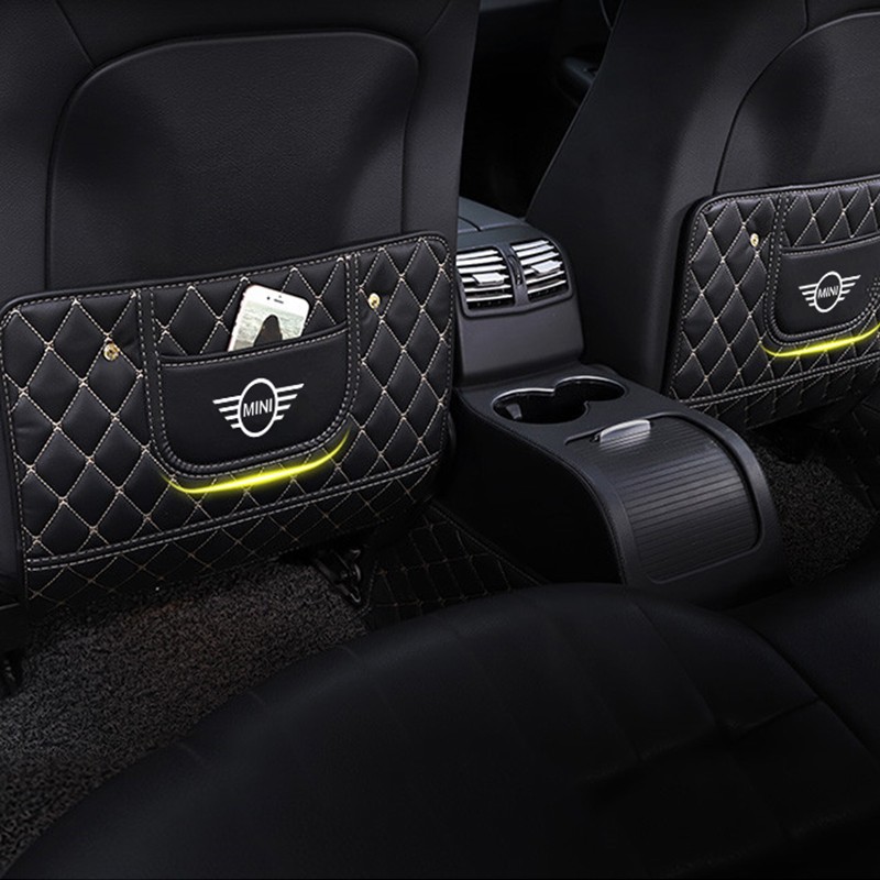 Cover Pelindung Belakang Jok Mobil Bmw Mini Countryman R60 Clubman F54 Bahan Kulit Tahan Air