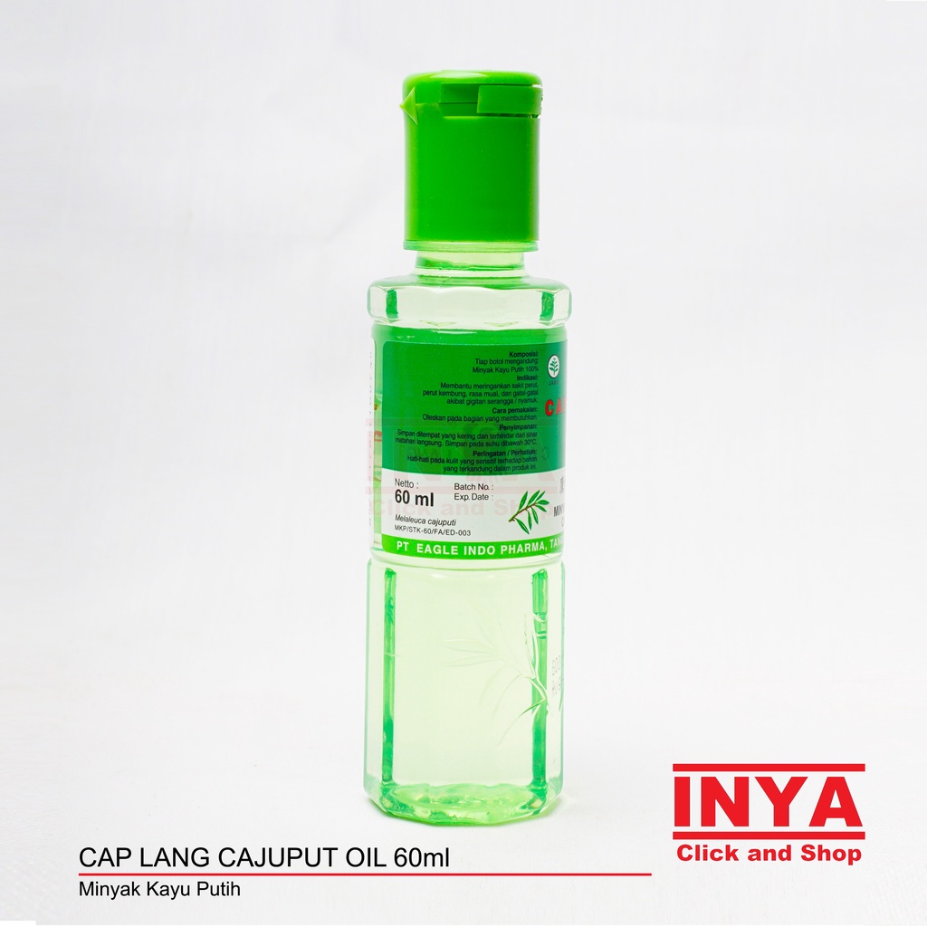 MINYAK KAYU PUTIH CAP LANG - CAJUPUT OIL 60ml - Massage - Pijat