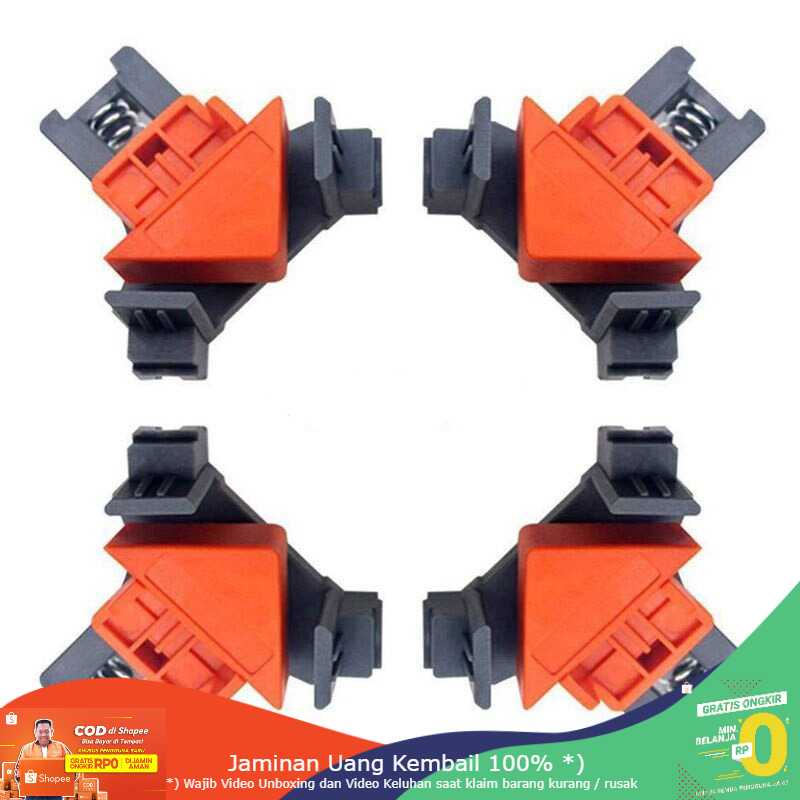 (BISA COD) RVOSTR VAHIGCY Corner Clamp Clip Penjepit Sudut Kayu 90 Derajat 4PCS - AT8809