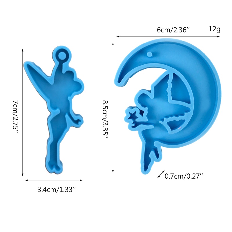 Siy Cetakan Resin Bentuk Bulan Sabit Bahan Silikon Untuk Gantungan Kuncikalung