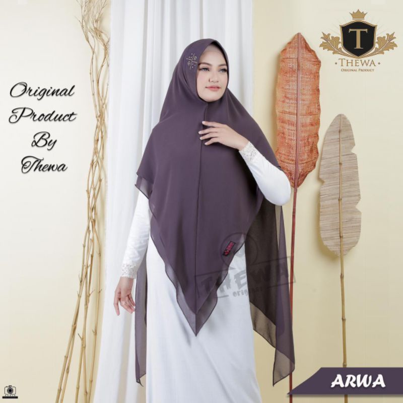 KHIMAR ARWA ORI THEWA//khimar arwa runcing ready