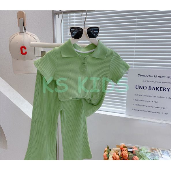 KS Kids - Setelan Anak Perempuan Stelan Anak Cewek Setcel Anak Rajut One Set Knit Anak Korean Style Kekinian Premium Terbaru Usia 3 - 10 Tahun