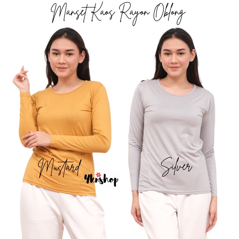 Manset Kaos Wanita bahan Rayon Oblong size XXL | LD 92cm - 103cm