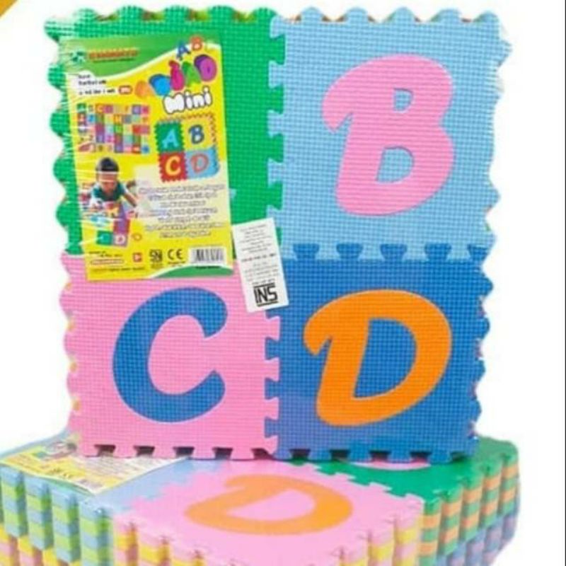 Evamat Puzzle Alas Lantai Mainan Anak Evamats Abjad Mini 40 Lembar
