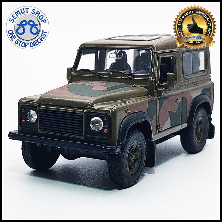 Welly Nex Land Rover Defender Military Edition Miniatur Mobil Tentara