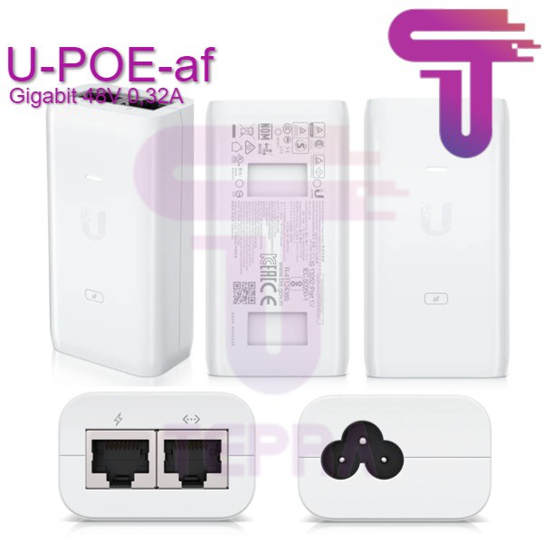 Ubiquiti U-POE-af PoE Injector Gigabit 48V 15W (0,32A) |U POE AF