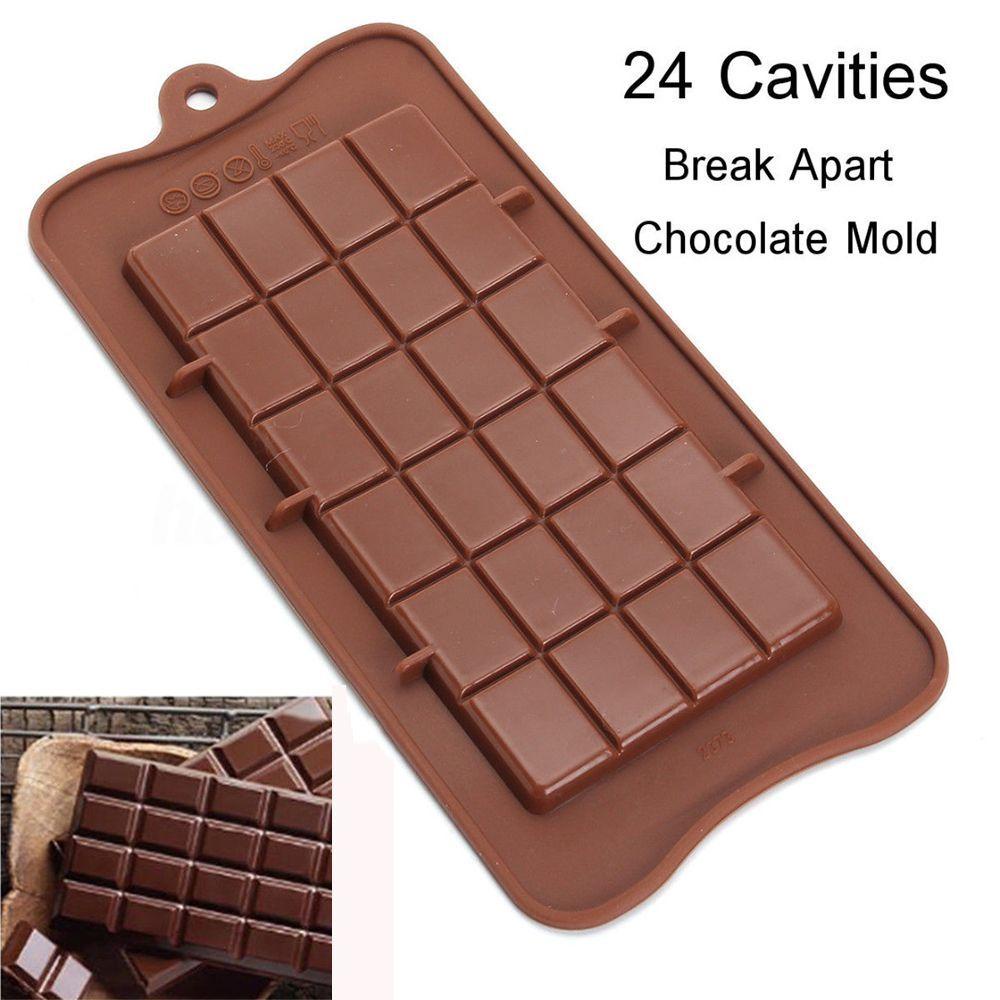 [Elegan] Alat Baking Silikon Persegi Cetakan Coklat Pastry Candy Maker Sugar Bar Blok Ice Tray