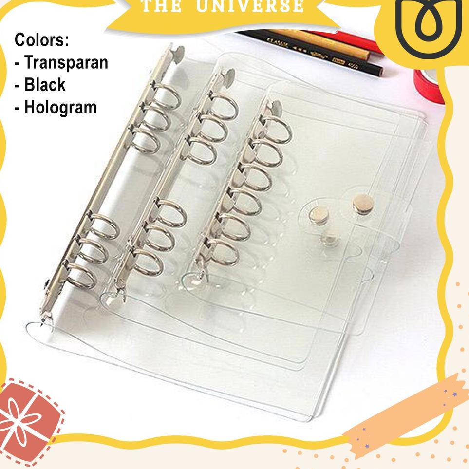 

Set70 [THE UNIVERSE] Buku Binder A5 6 Ring Transparan Binder Cover Notebook Binder Hologram - ST004 ...,,