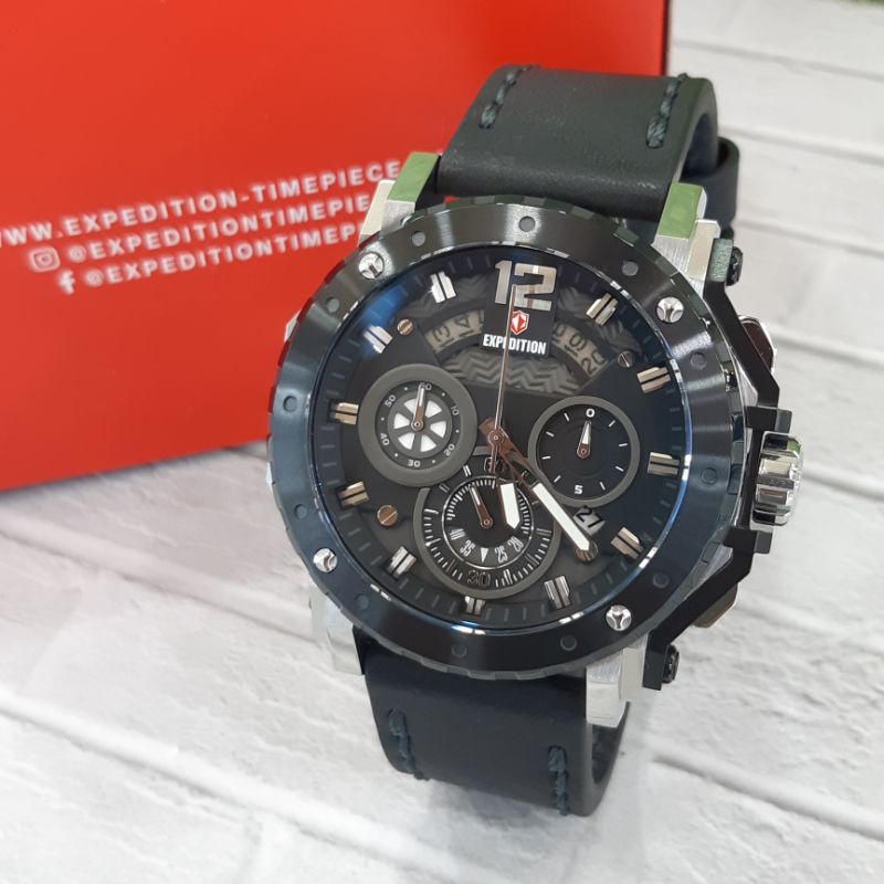 jam tangan pria expedition e6402m sport kulit