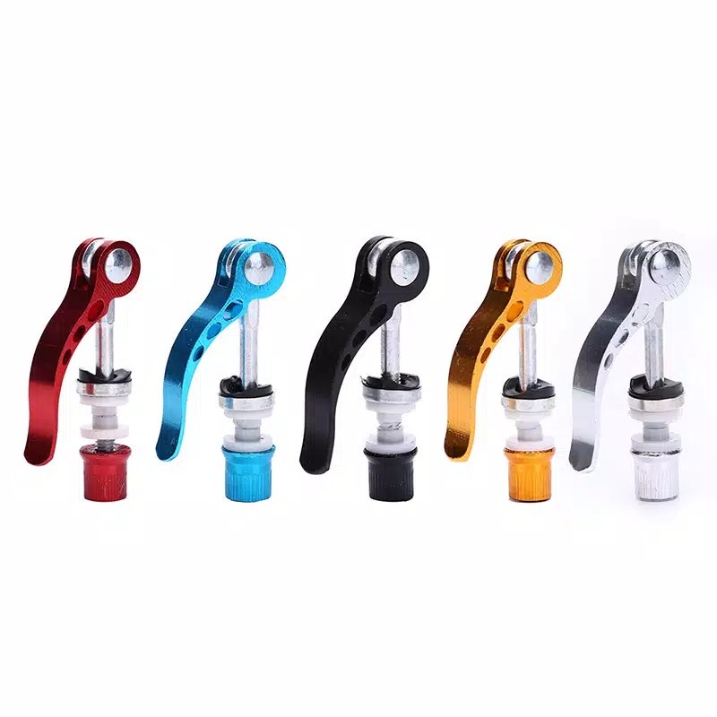 Quick Release Alloy Seatpost Klem QR Baut Tiang Sepeda Lipat MTB DLL SEATPIN BAUT TEKUK ALLOY QUICK RELEASE SEAT CLAMP BAUT PENJEPIT TIANG SADEL