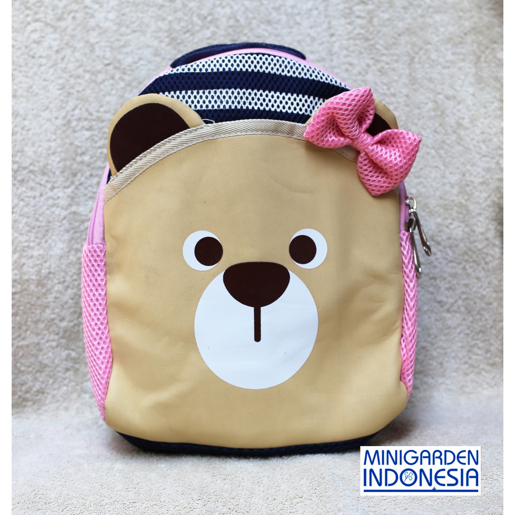 tas ransel karakter Beruang u sekolah anak , piknik MGI KADO  009 tempat kosmetik fitness renang