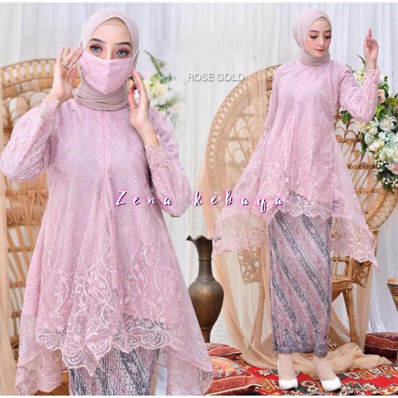 SET KEBAYA TUNIK KEBAYA MODERN KEBAYA TUNIK BUSUI KEBAYA TUNIK TILLE KEBAYA BRUKAT TILLE