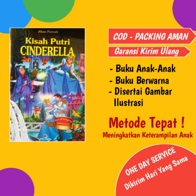 BUKU KISAH PUTRI CINDERELLA BUKU DONGENG CINDERELLA BUKU CERITA ANAK DONGENG ANAK