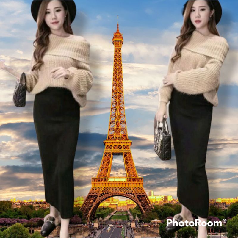 ROK SPAN RAJUT PANJANG | ROK PREMIUM RAJUT