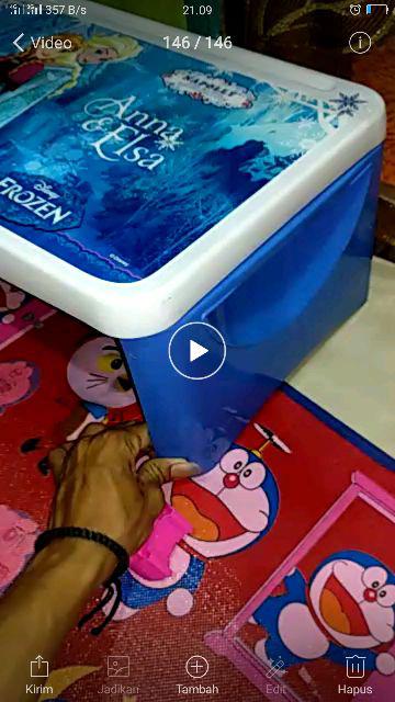 Meja Lipat Belajar Anak Lesehan Karakter Frozen Napolly